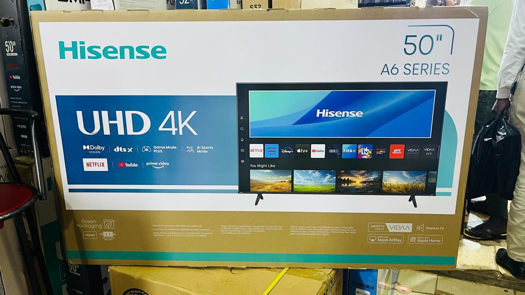 Hisense 50” Smart A6 UHD 4K Frameless Tv
