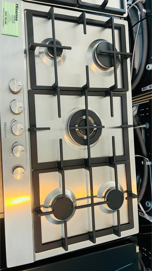 Hisense 90by60cm Built-in Gas Hob With 5 Gas Plates & Stainless Steel Top