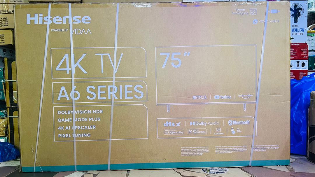 Hisense 75” Smart A6 UHD 4K Frameless Tv