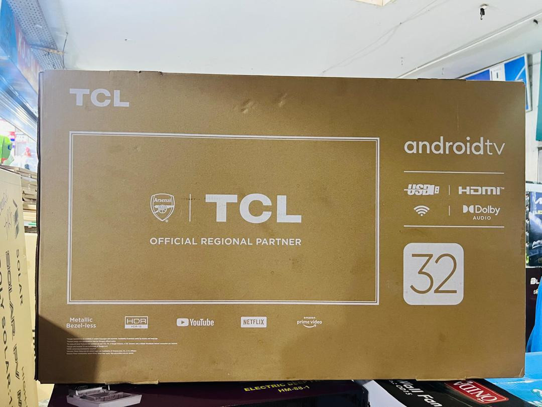 TCL 32” Smart Android Frameless Tv With Screen Casting, Dolby Vision