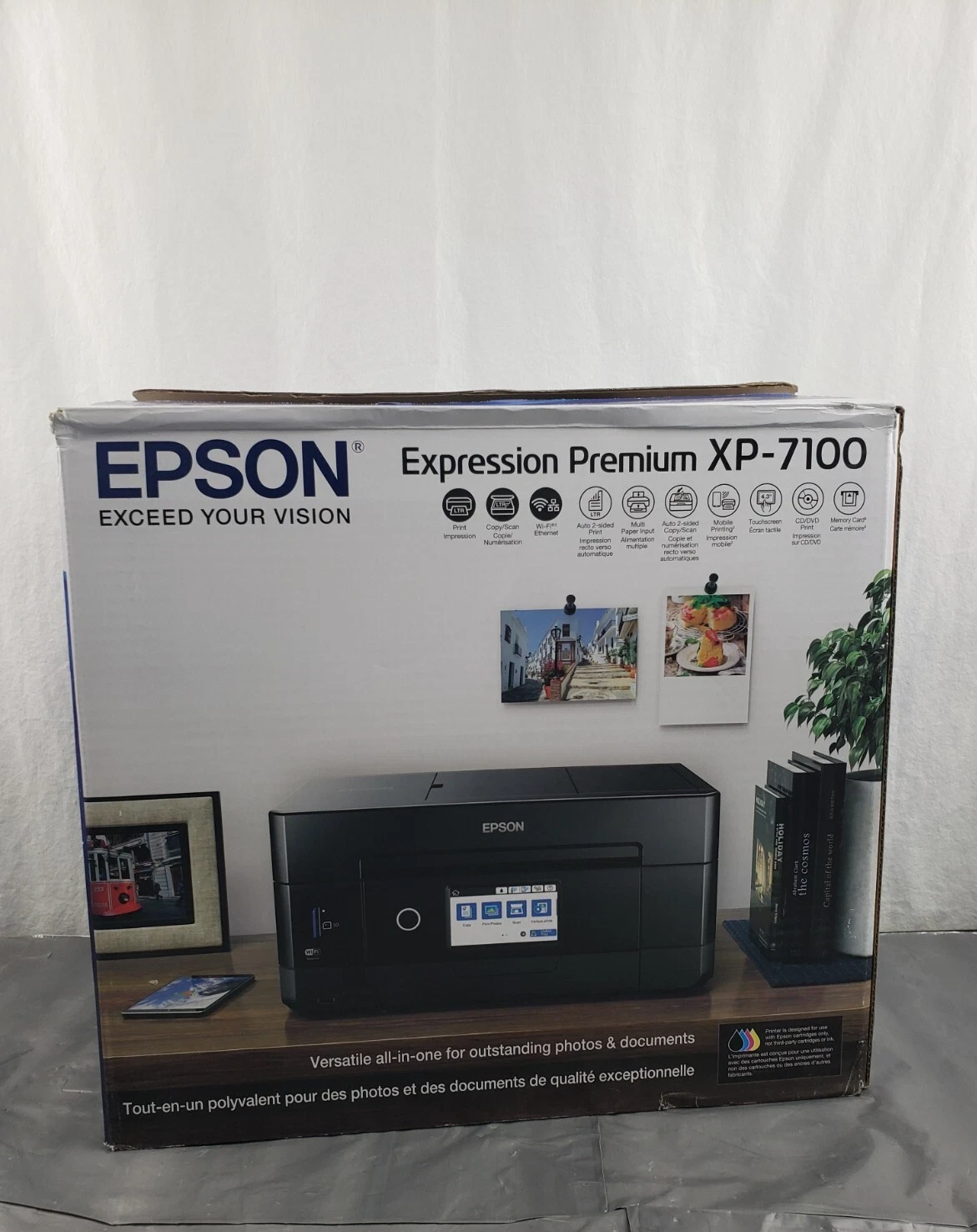 New Epson Premium XP-7100 Wireless inkjet Color Photo Copy Scan Printer 80%