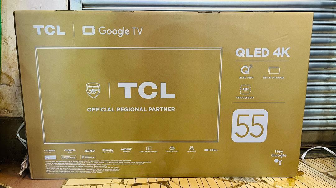 TCL 55” Smart Android QLED 4K Frameless Tv With QLED Pro & Dolby Audio -