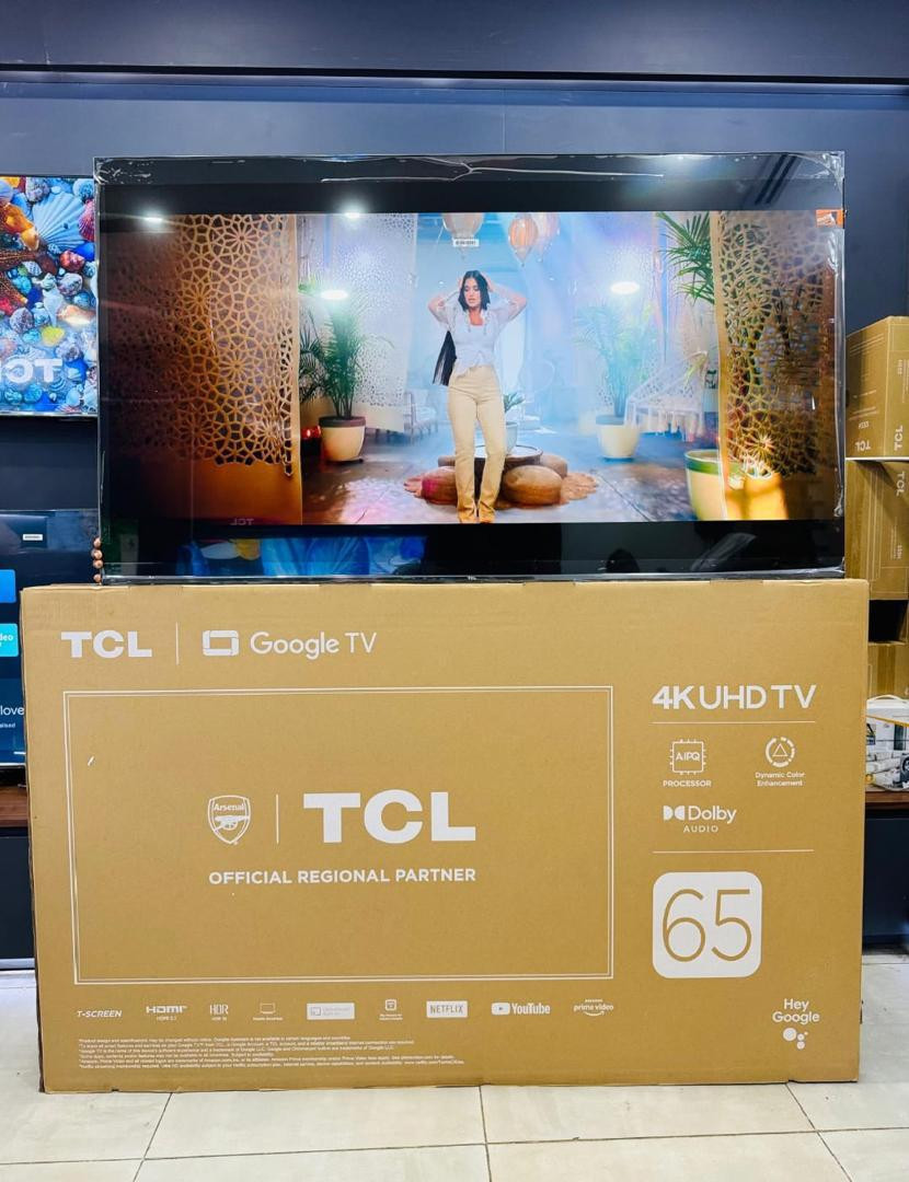 TCL 65” Smart Android UHD 4k Frameless Tv With Bluetooth & Dolby Audio