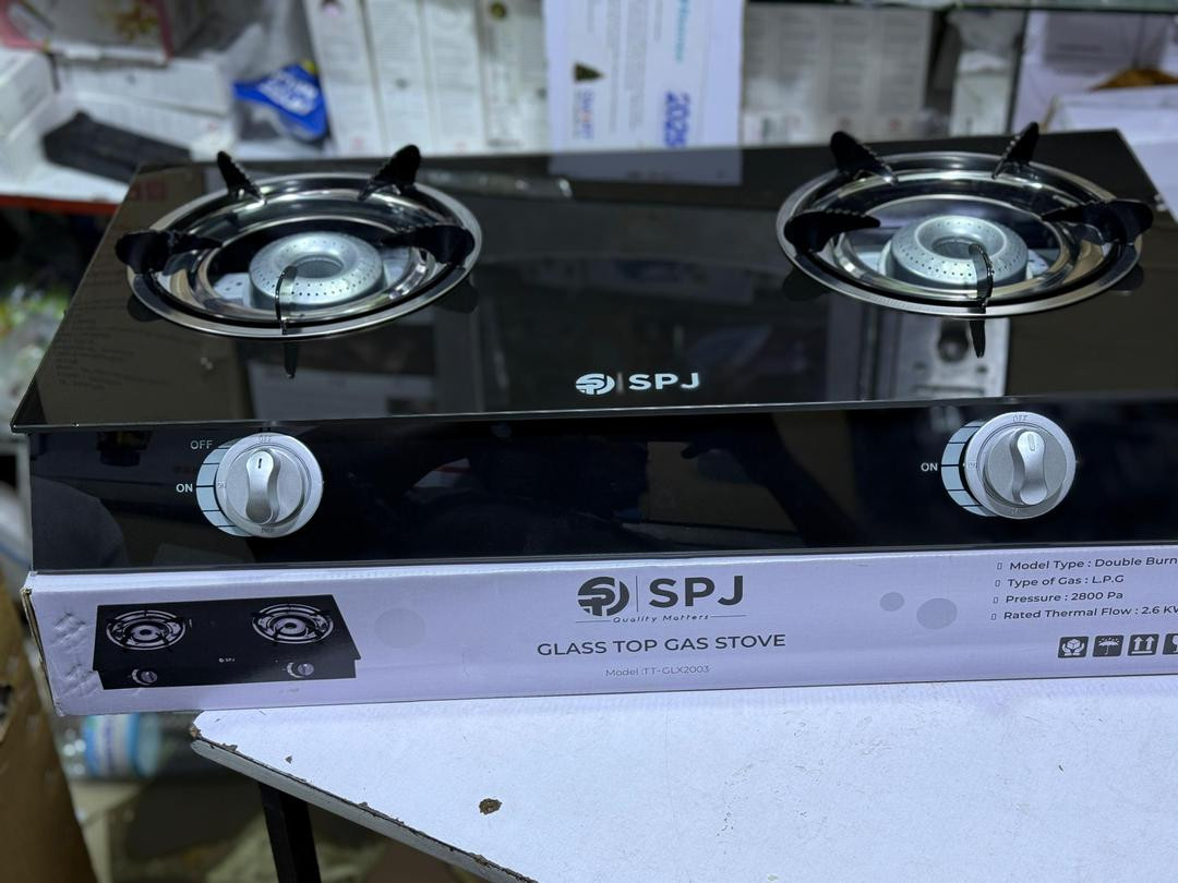 SPJ Double Glass Gas Stove with Auto Ignition