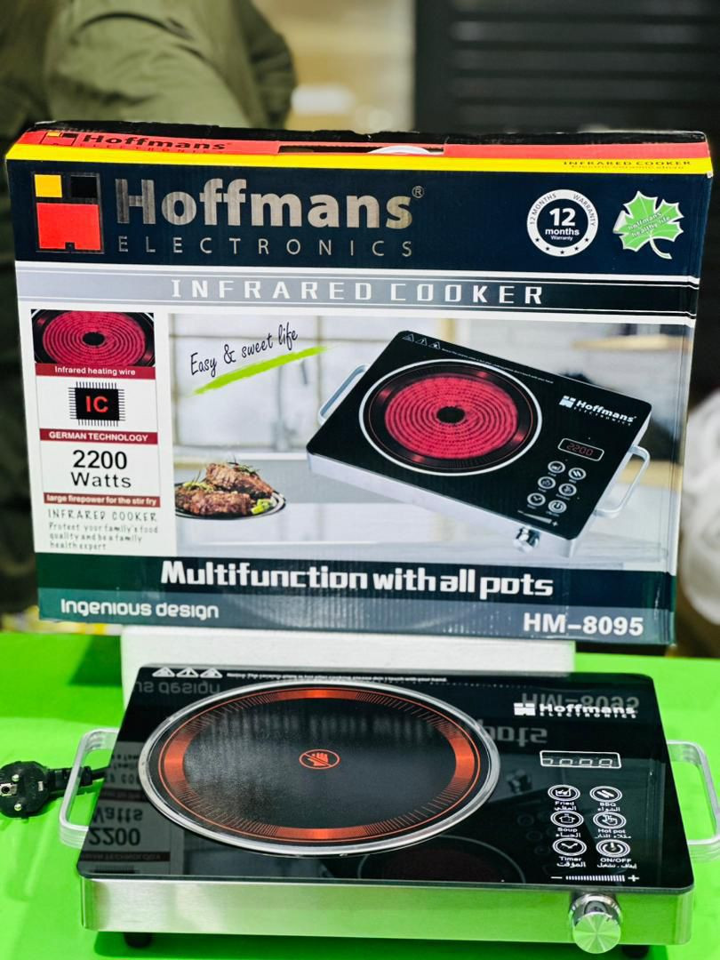 Hoffmans Single Touch Glass Top Infrared Cooker