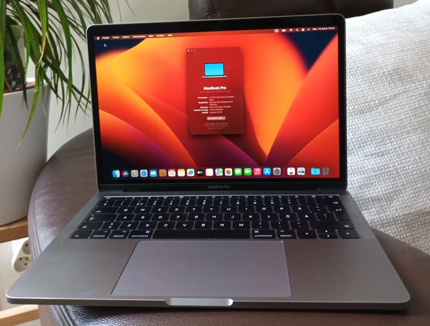 MacBook Pro 13" 2017 A1708 Core i5 2.3GHz Ram 8GB SSD 256GB QWERTY Swedish-