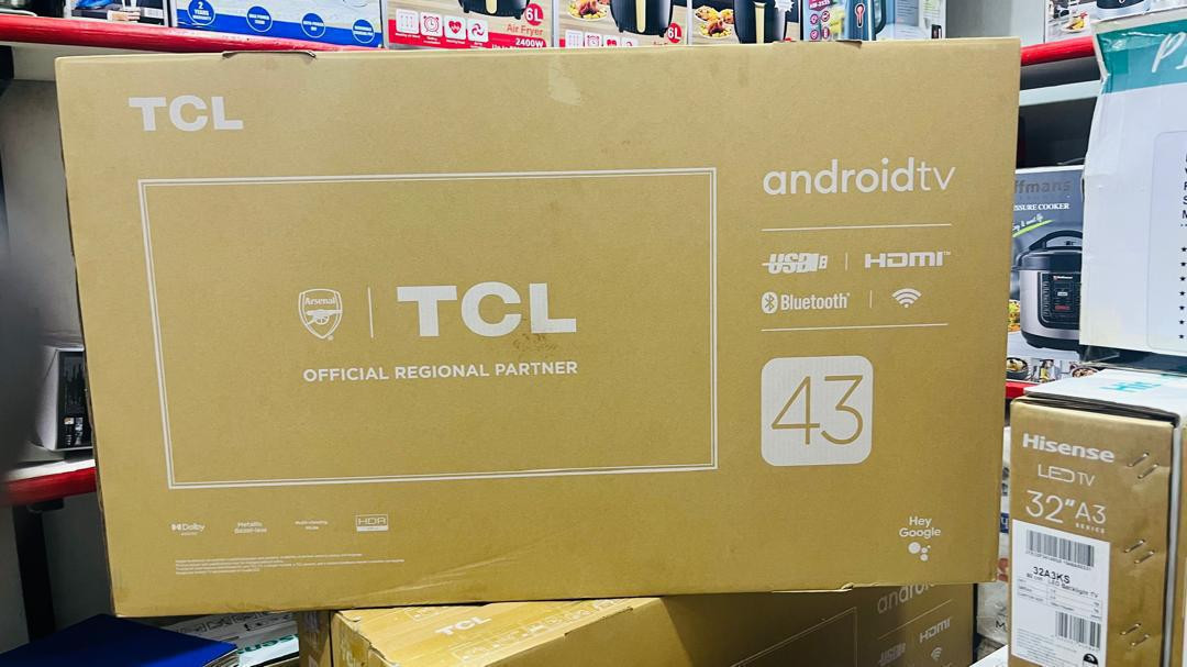 TCL 43” Android Smart Frameless TV With Bluetooth