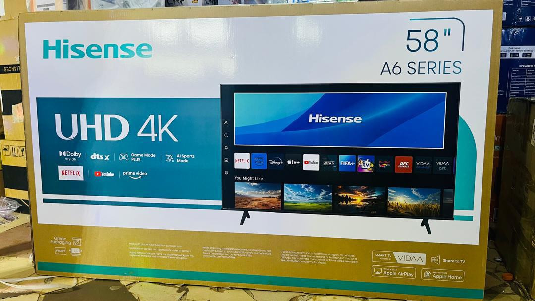 Hisense 58” Smart A6 UHD 4K Frameless Tv